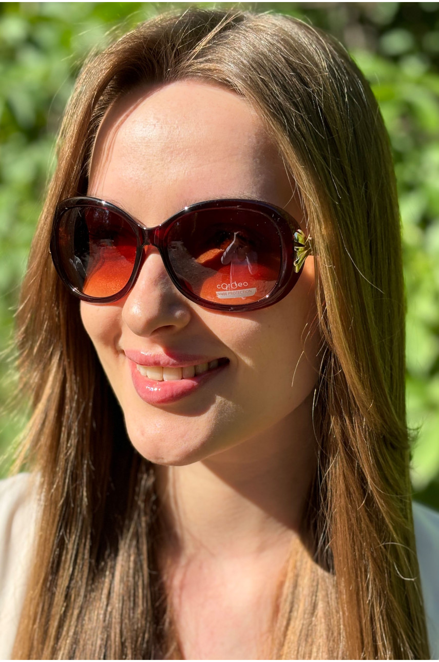 Очки женские бордового цвета 1575 179399