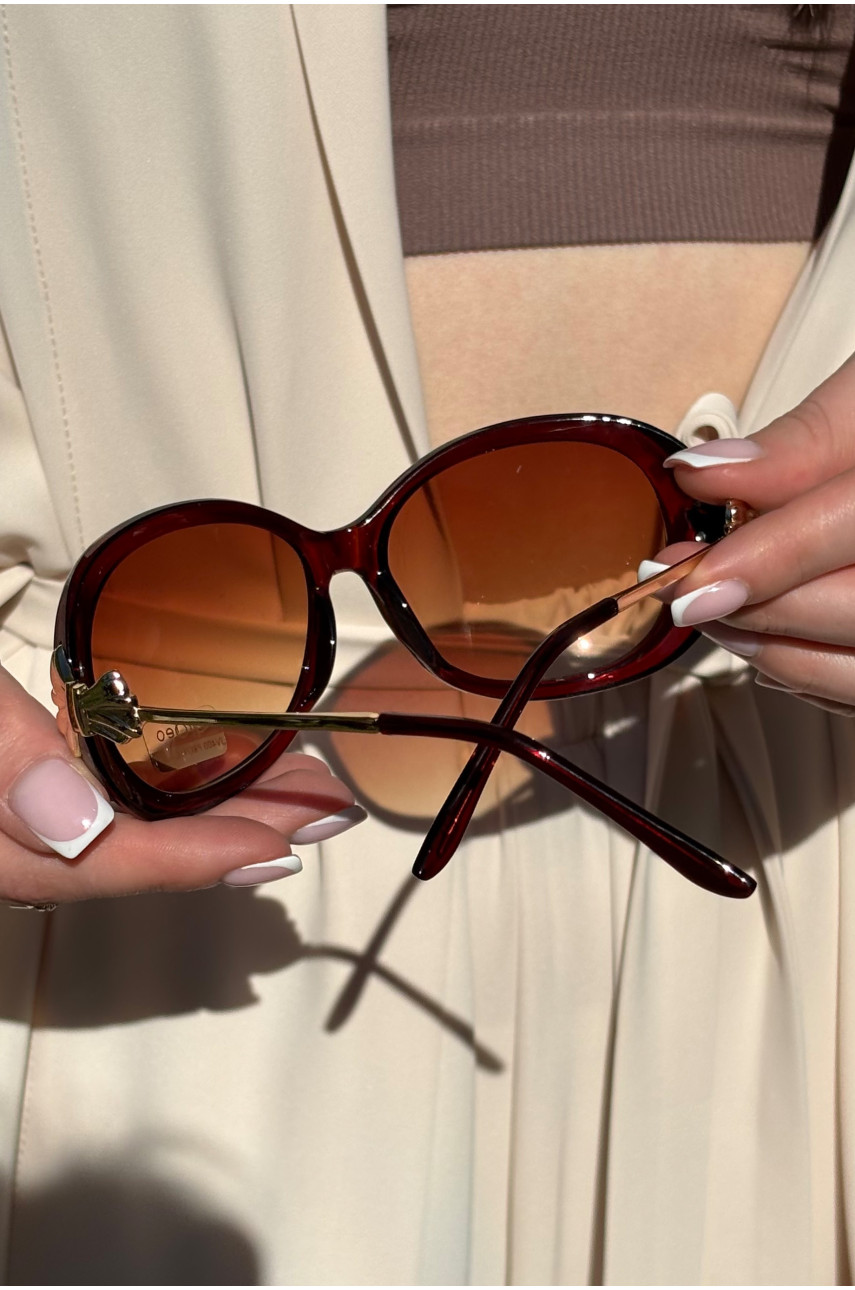 Очки женские бордового цвета 1575 179399