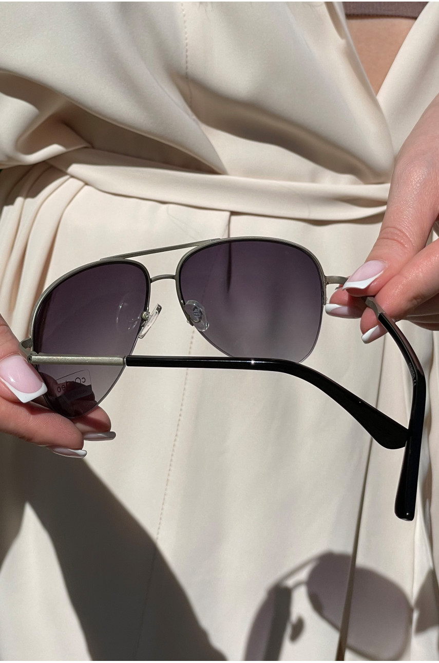 Окуляри жіночі сріблястого кольору 179417