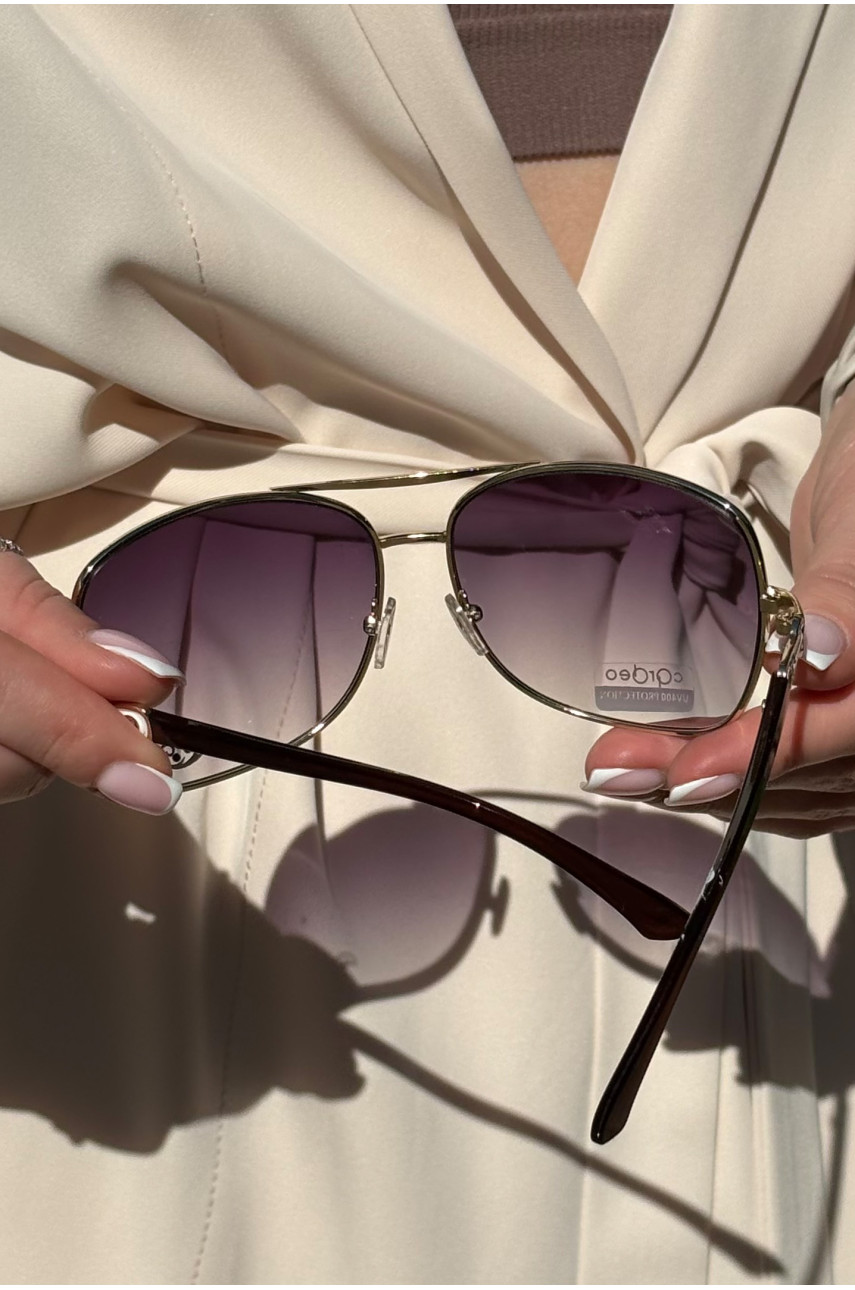 Окуляри жіночі коричневого кольору 179419