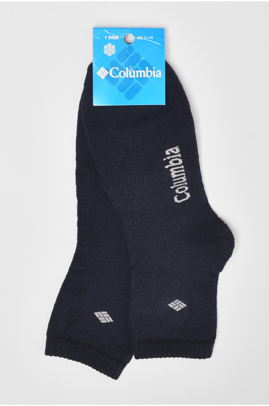Шкарпетки чоловічі махрові темно-синього кольору 106 179432