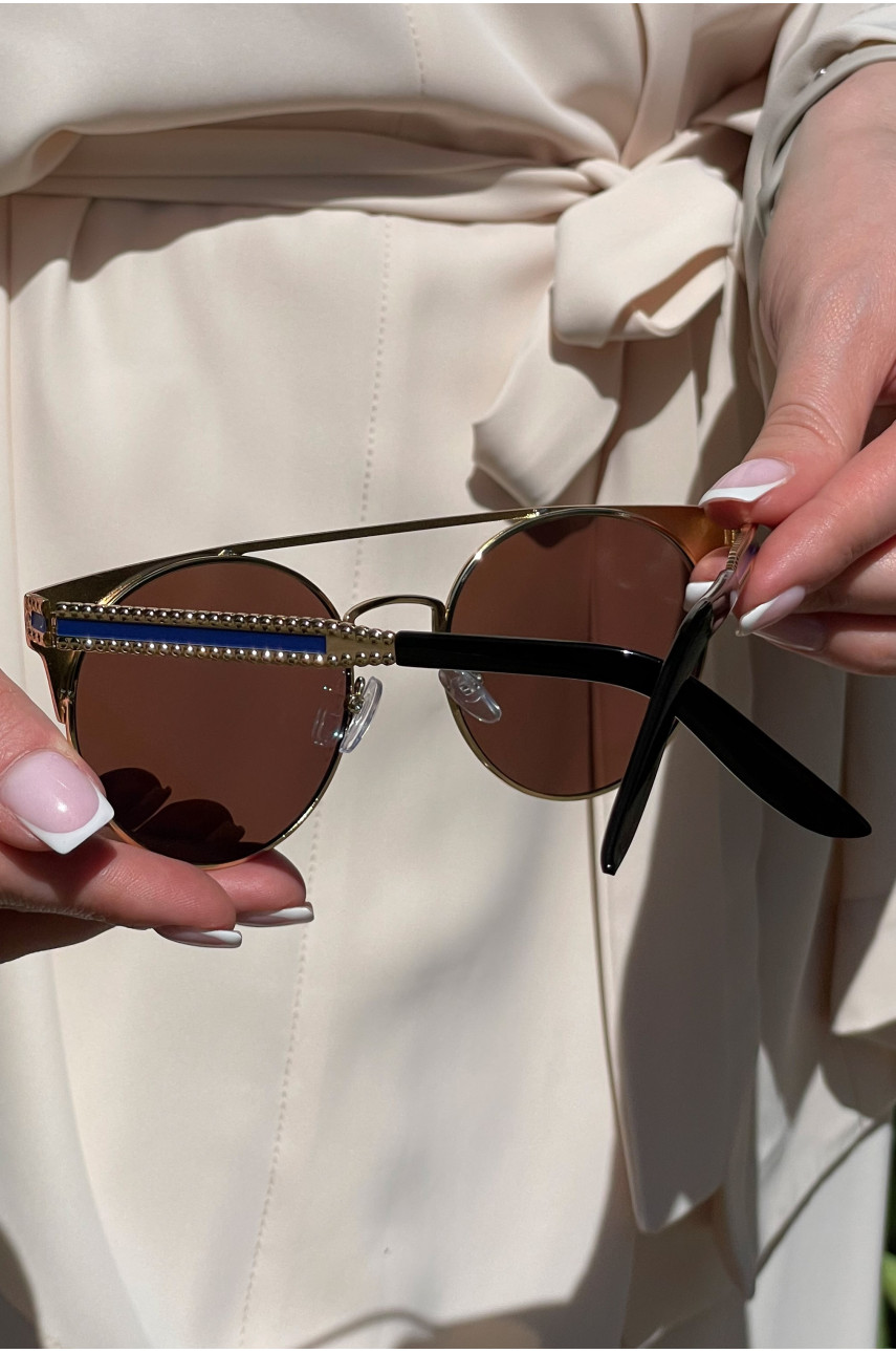 Очки женские золотистого цвета 179443 Очки женские золотистого цвета 179443