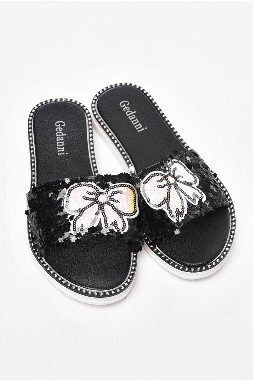 Шльопанці жіночі чорного кольору а-1 179551