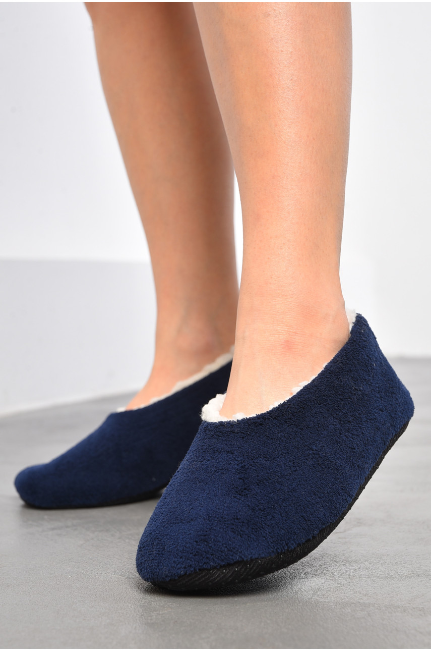 Шкарпетки-капці жіночі темно-синього кольору 179630