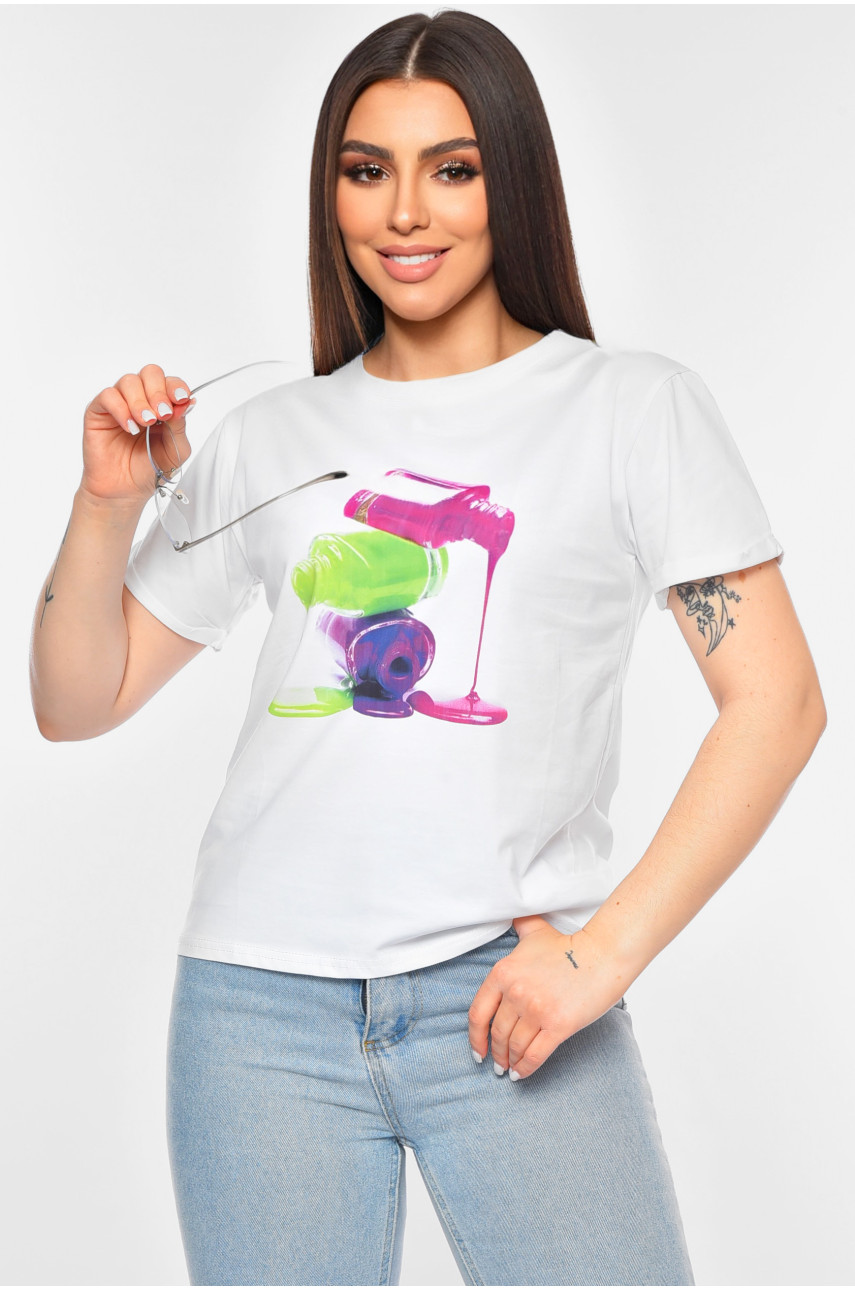 Футболка женская белого цвета 9999 179646 Футболка женская белого цвета 9999 179646