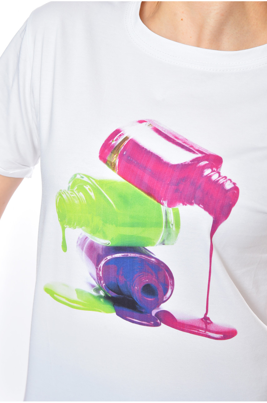 Футболка женская белого цвета 9999 179646 Футболка женская белого цвета 9999 179646