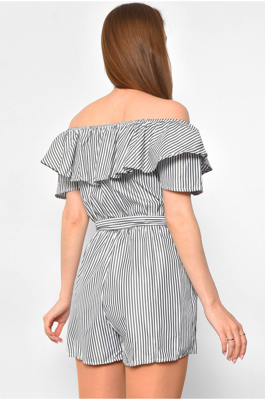 Комбінезон жіночий в смужку сірого кольору 636 179665 Комбінезон жіночий в смужку сірого кольору 636 179665
