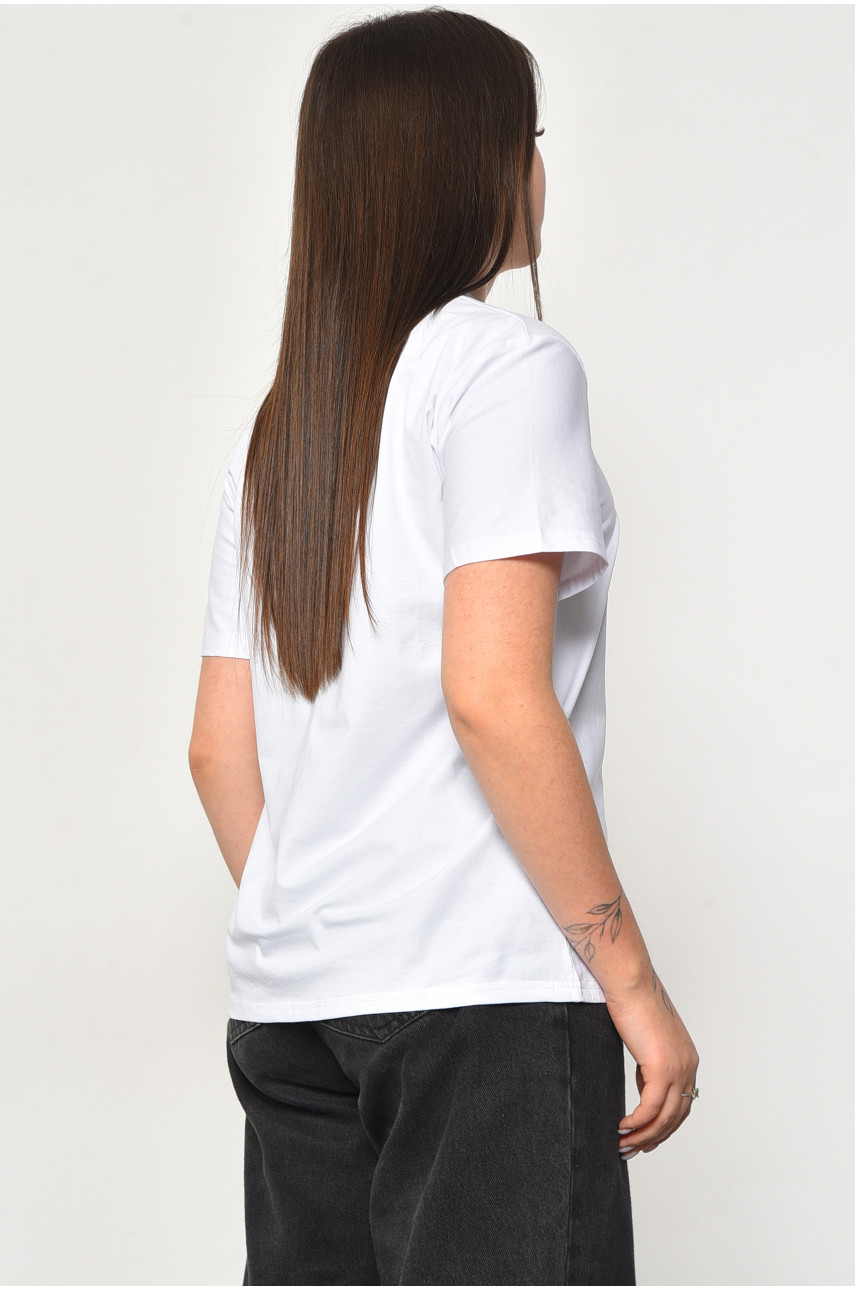 Футболка жіноча білого кольору 9621 179689