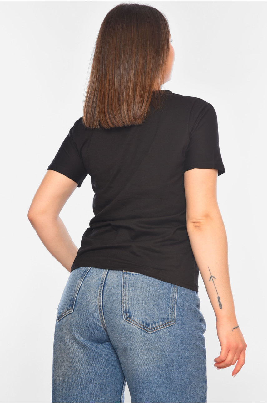 Футболка жіноча чорного кольору 8265 179696