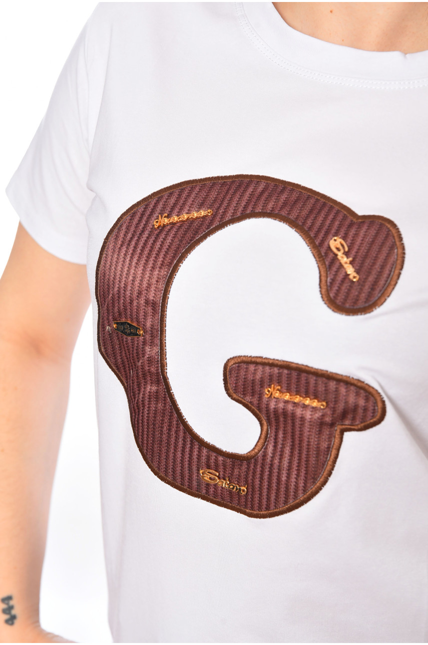 Футболка жіноча білого кольору 8265 179697