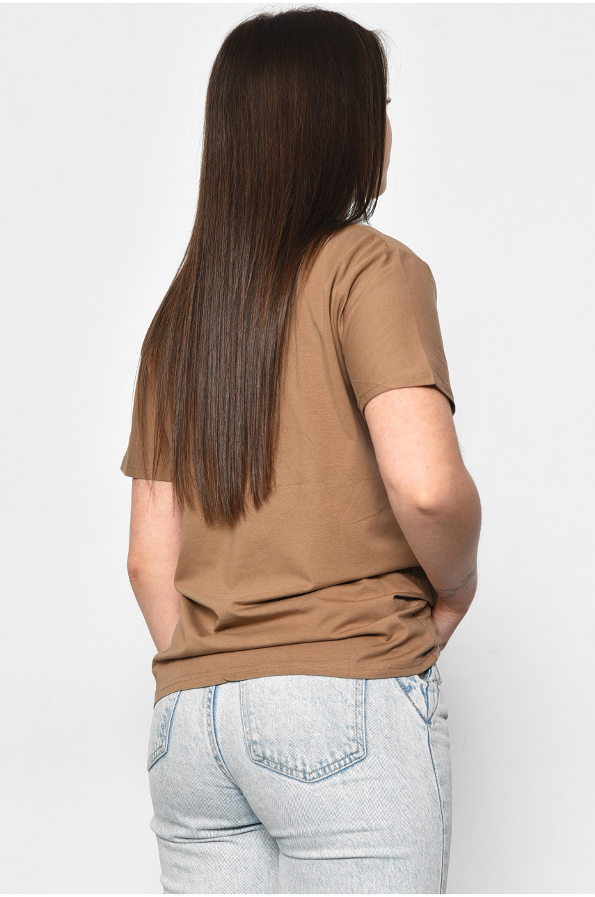Футболка женская цвета мокко 8265 179698