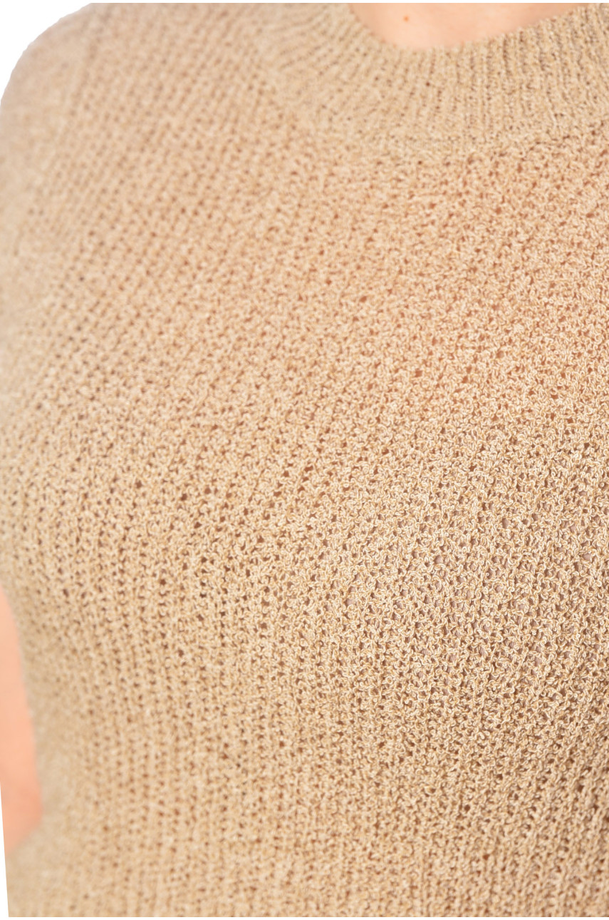 Футболка жіноча трикотажна бежевого кольору 2015 179713