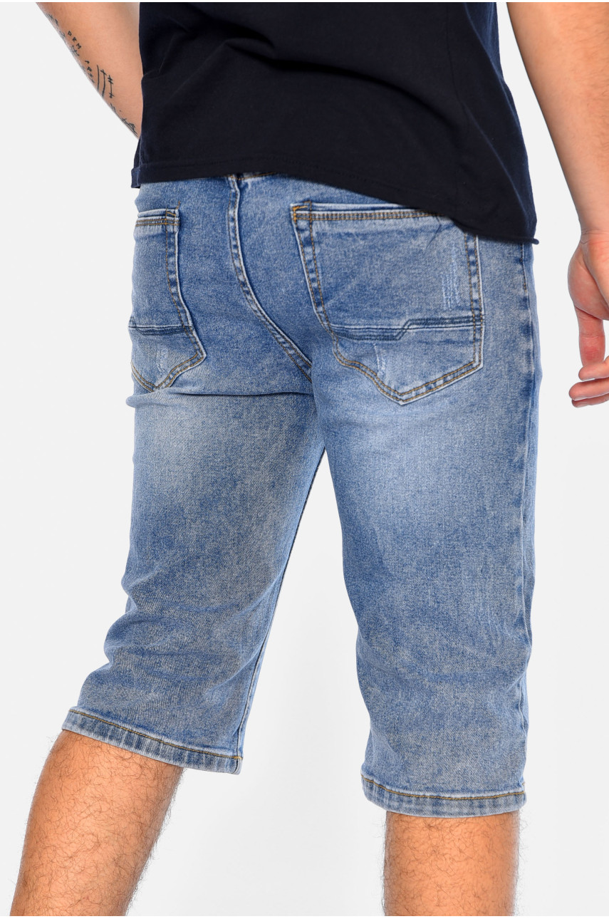 Шорты джинсовые мужские синего цвета 8110 179716