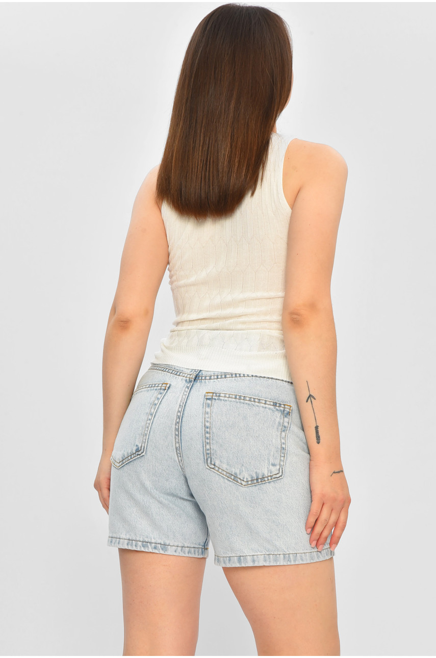 Майка женская трикотажная белого цвета 226 179719