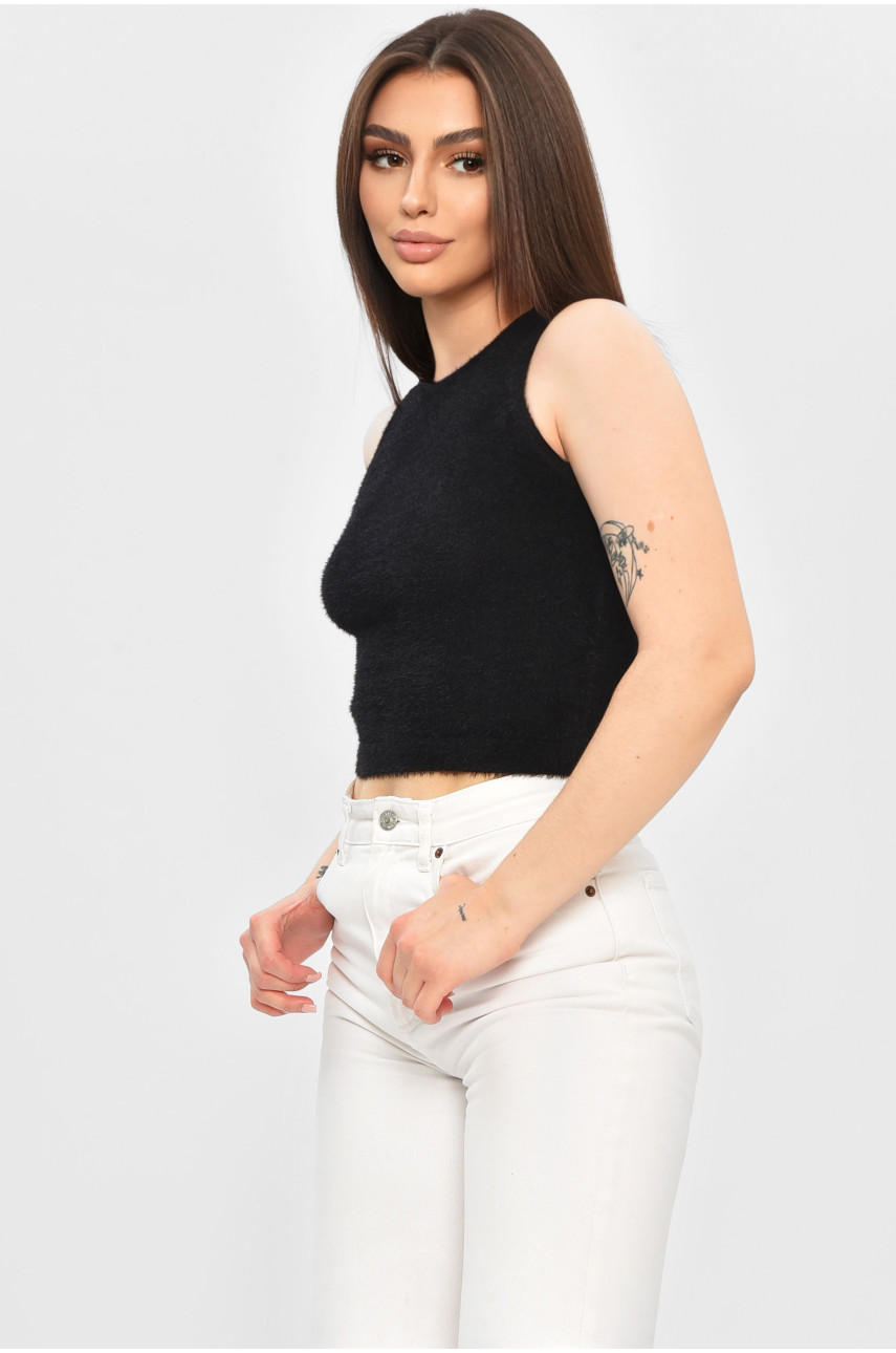 Майка жіноча з ангори чорного кольору 82123 179727