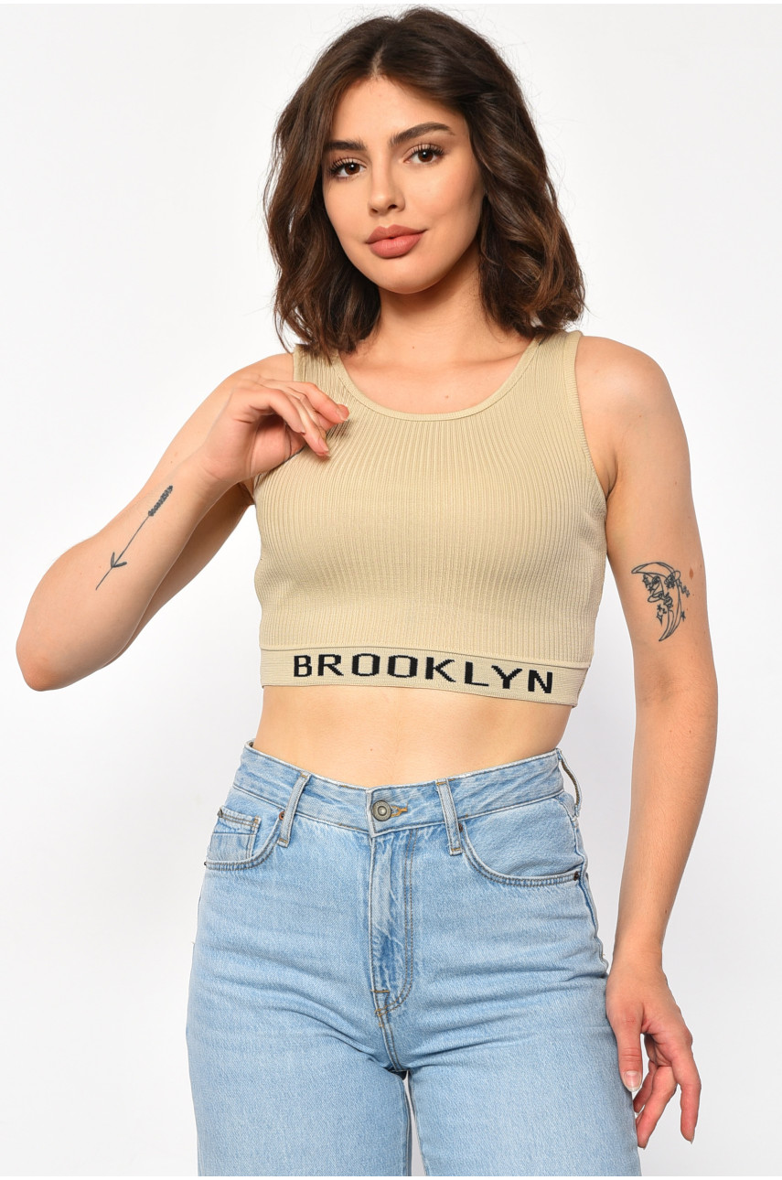 Топ женский светло-бежевого  цвета 0297 179733