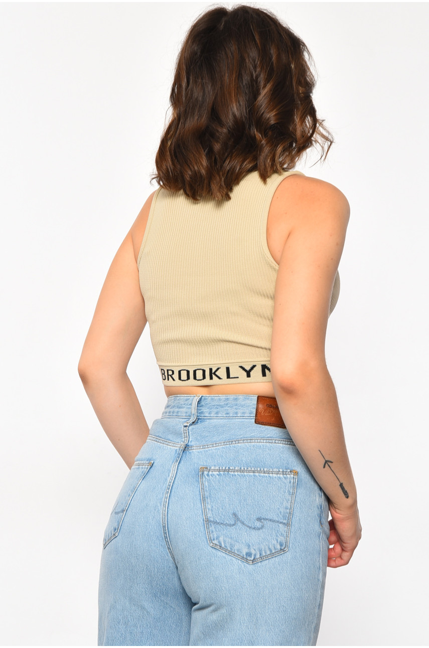 Топ женский светло-бежевого  цвета 0297 179733