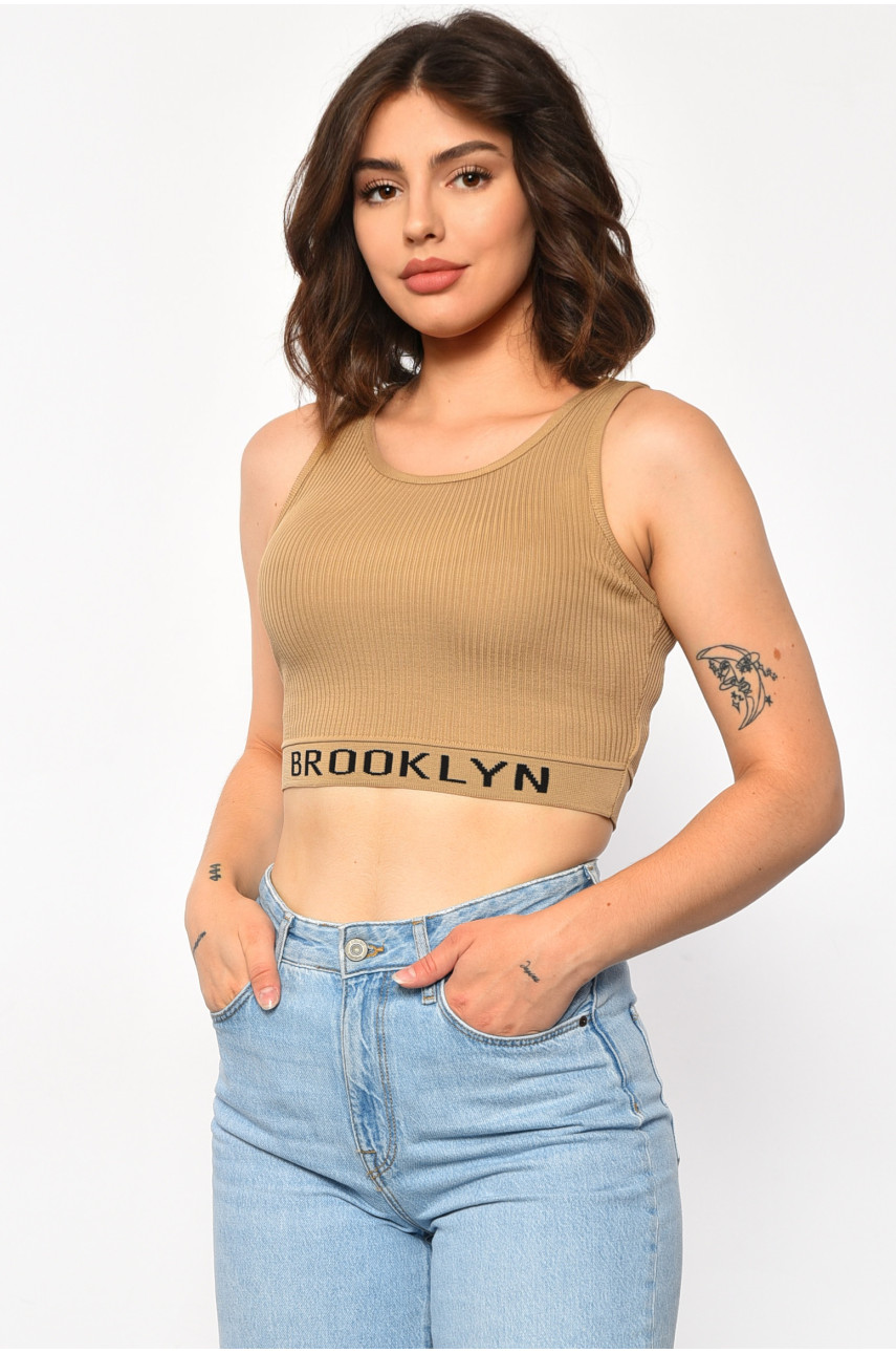 Топ женский бежевого  цвета 0297 179734