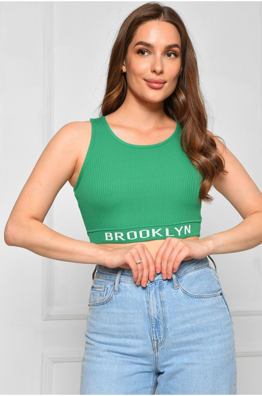 Топ женский зеленого цвета 0297 179737