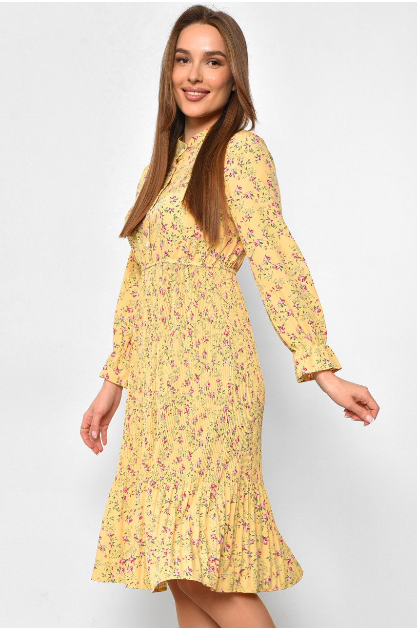 Сукня жіноча з принтом жовтого кольору 8259 179750