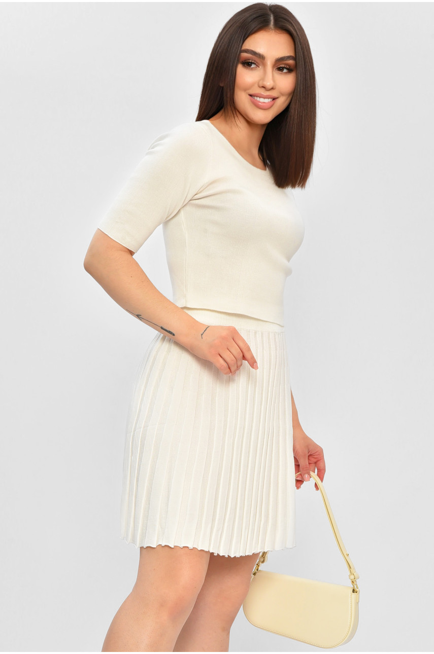 Костюм женский трикотажный белого цвета 5234 179752 Костюм женский трикотажный белого цвета 5234 179752