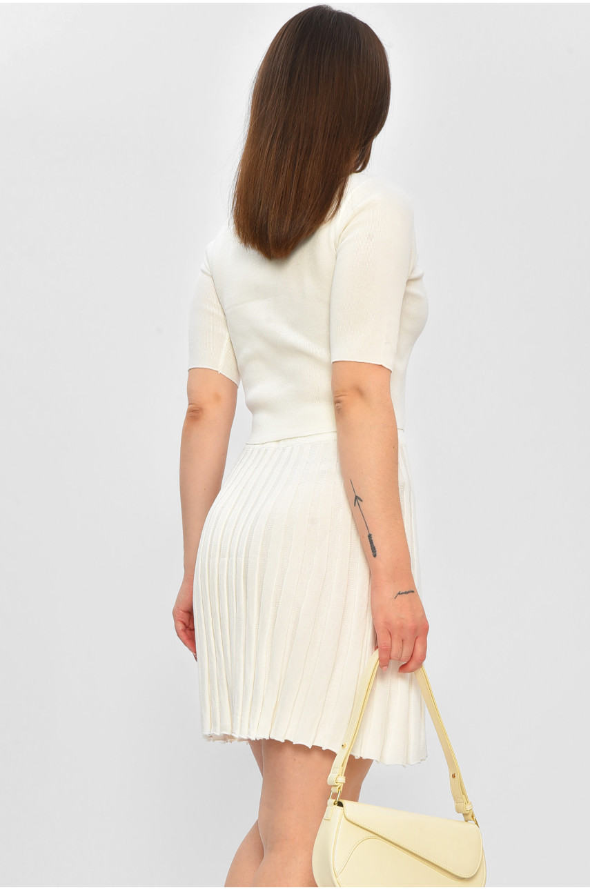 Костюм женский трикотажный белого цвета 5234 179752 Костюм женский трикотажный белого цвета 5234 179752