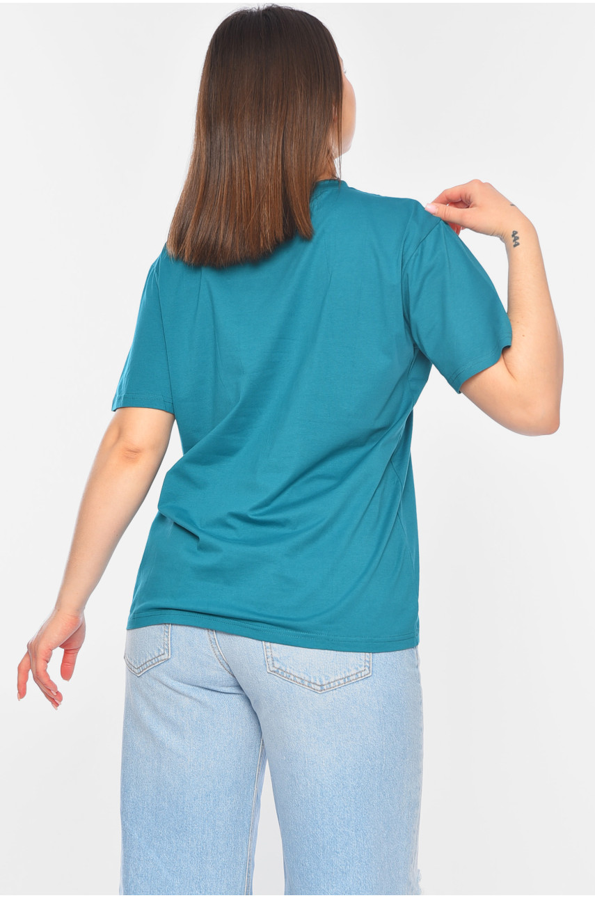 Футболка женская зеленого цвета 856 179764