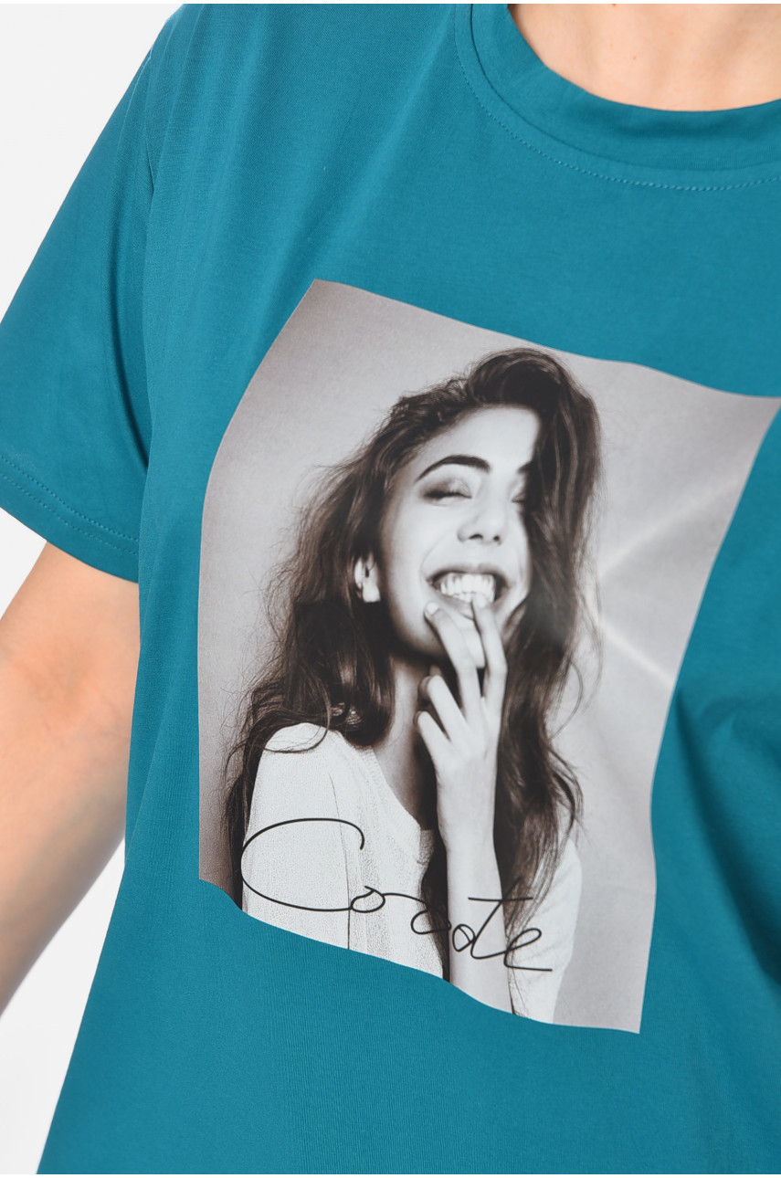 Футболка женская зеленого цвета 856 179764