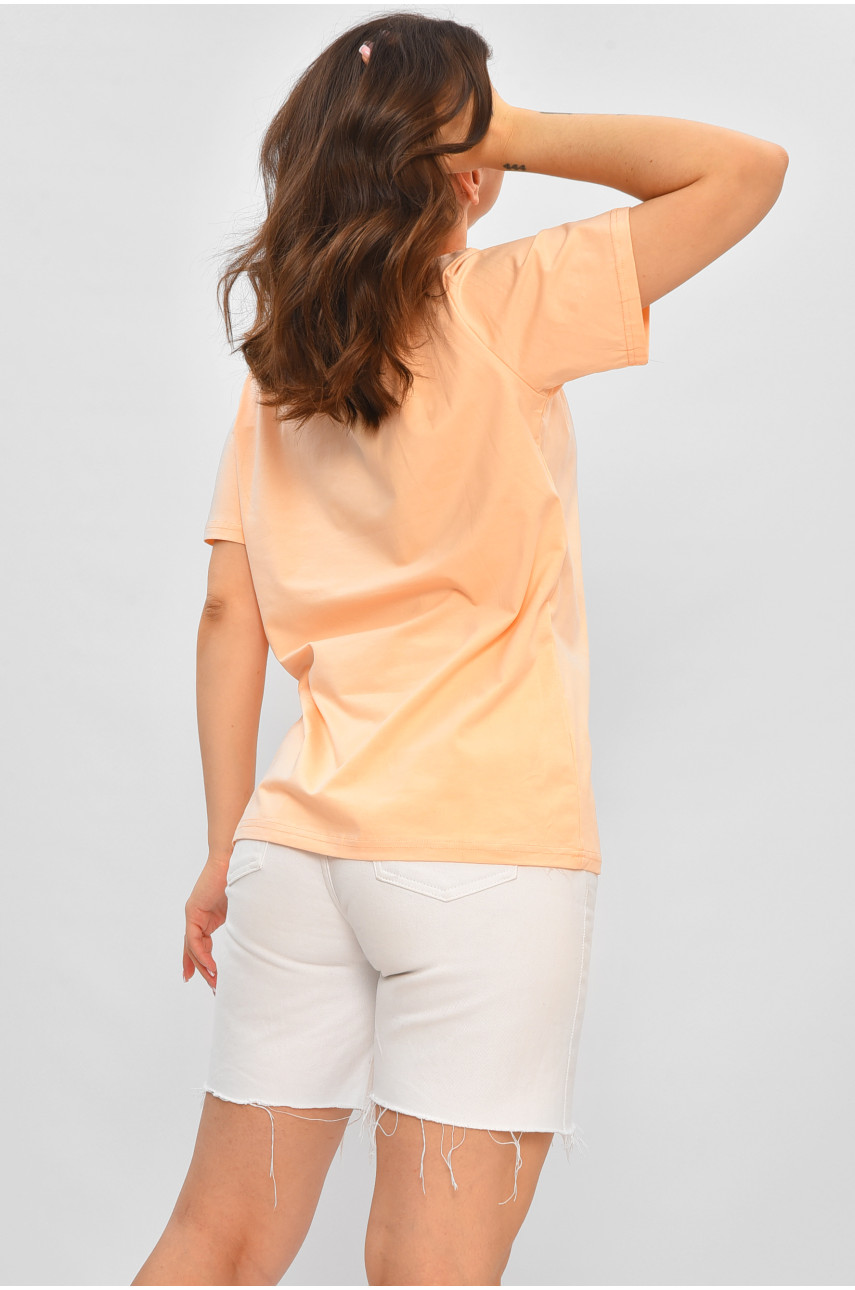 Футболка женская персикового цвета 856 179765