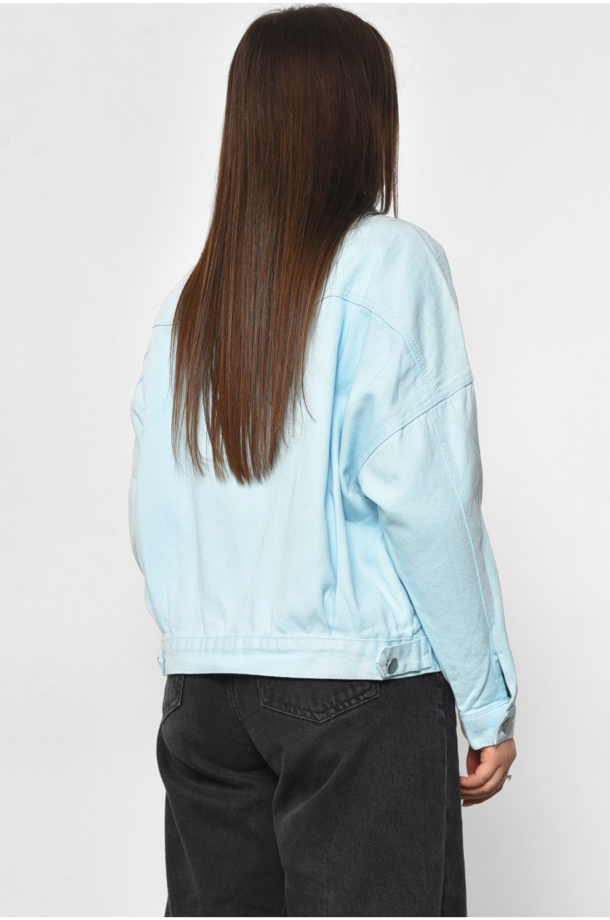 Джинсовка женская укороченная голубого цвета 0122 179794 Джинсовка женская укороченная голубого цвета 0122 179794