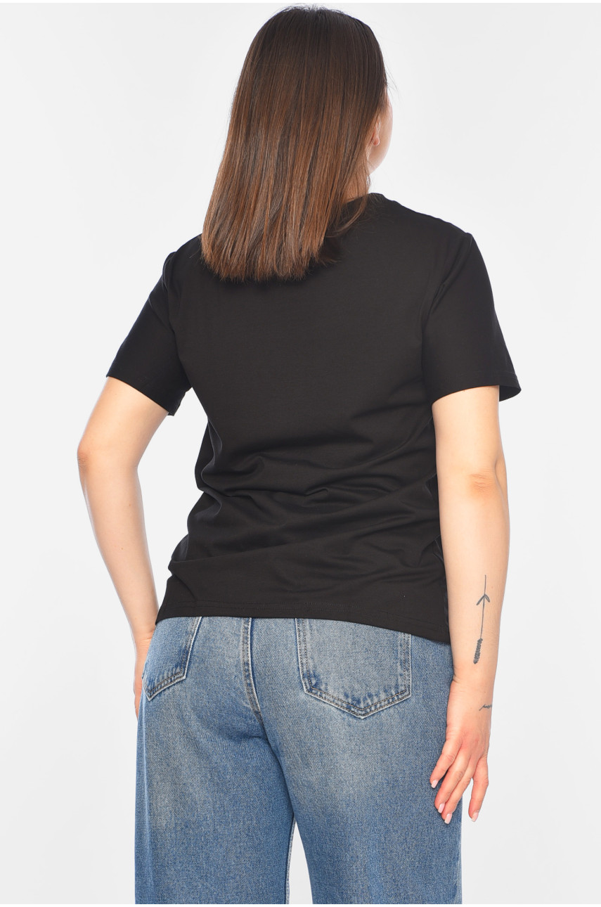 Футболка женская черного цвета 6603 179823