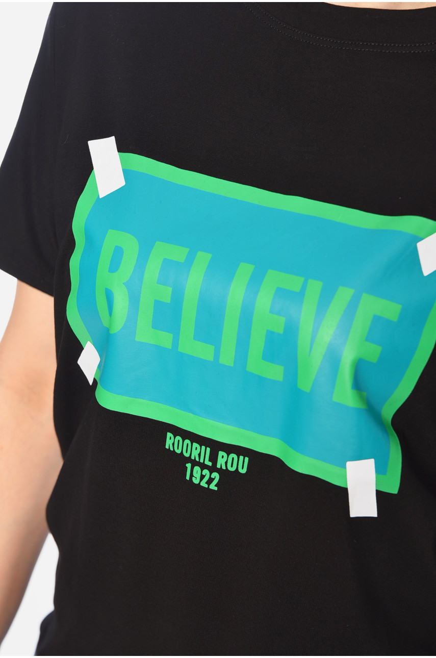 Футболка женская черного цвета 6603 179823