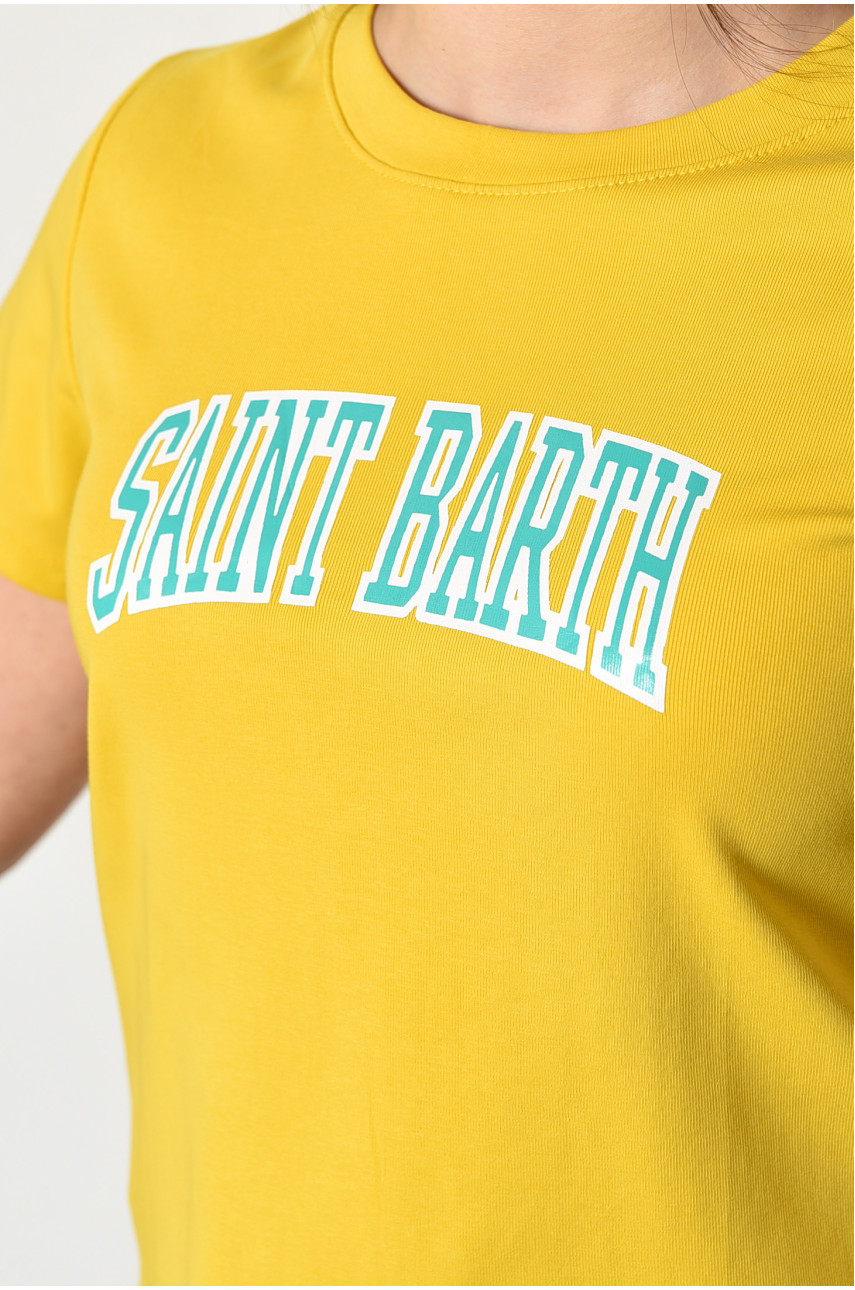 Футболка жіноча жовтого кольору 9955 179825