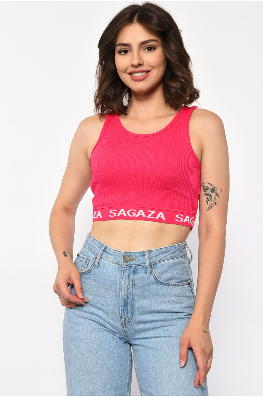 Топ-майка в рубчик женский розового цвета 0287 179832