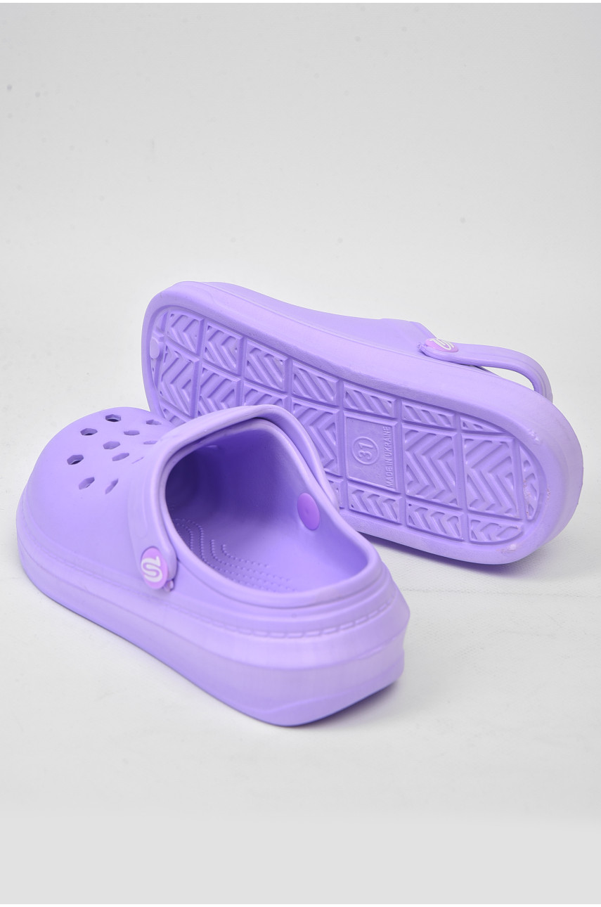 Крокси дитячі для дівчинки бузкового кольору 312 179837