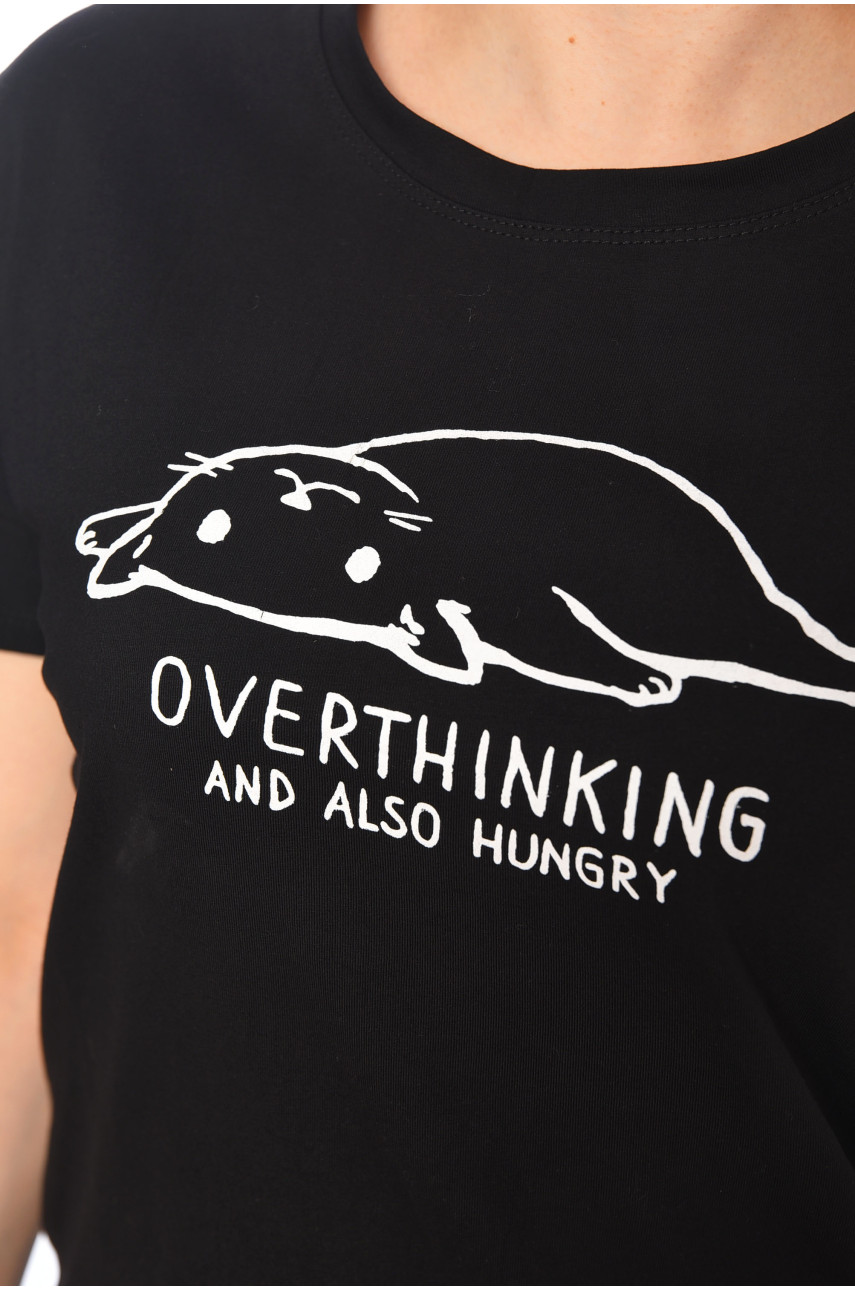 Футболка женская черного цвета 1722 179846