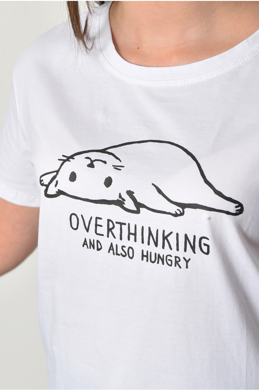 Футболка жіноча білого кольору 1722 179847 Футболка жіноча білого кольору 1722 179847