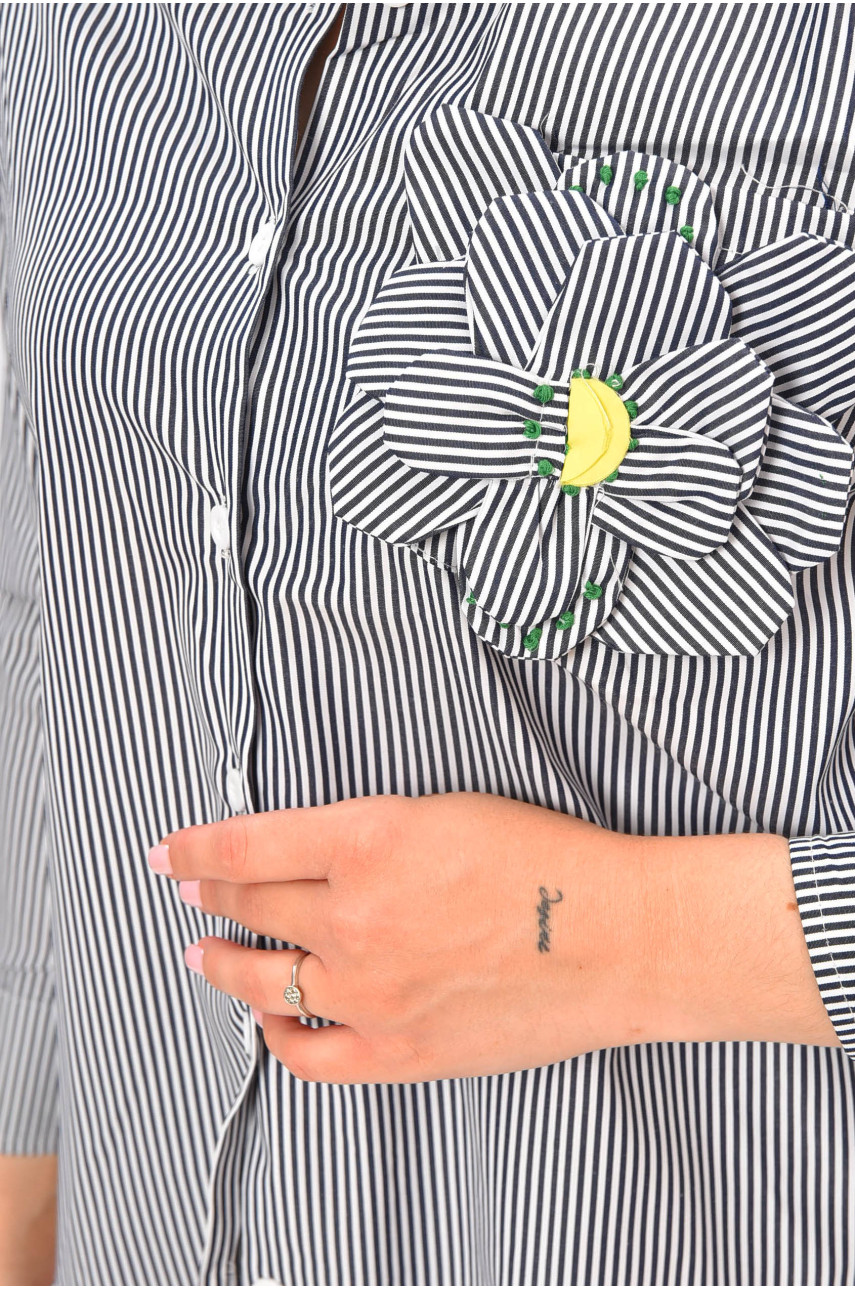 Сорочка жіноча в смужку темно-сірого кольору 1602 179865