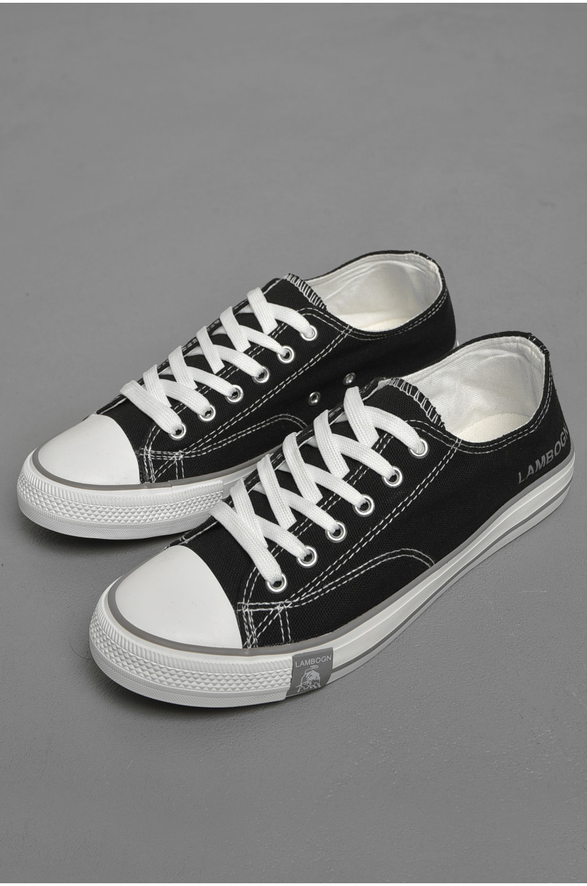 Кеди чоловічі чорного кольору текстиль 013-31 179935 Кеди чоловічі чорного кольору текстиль 013-31 179935