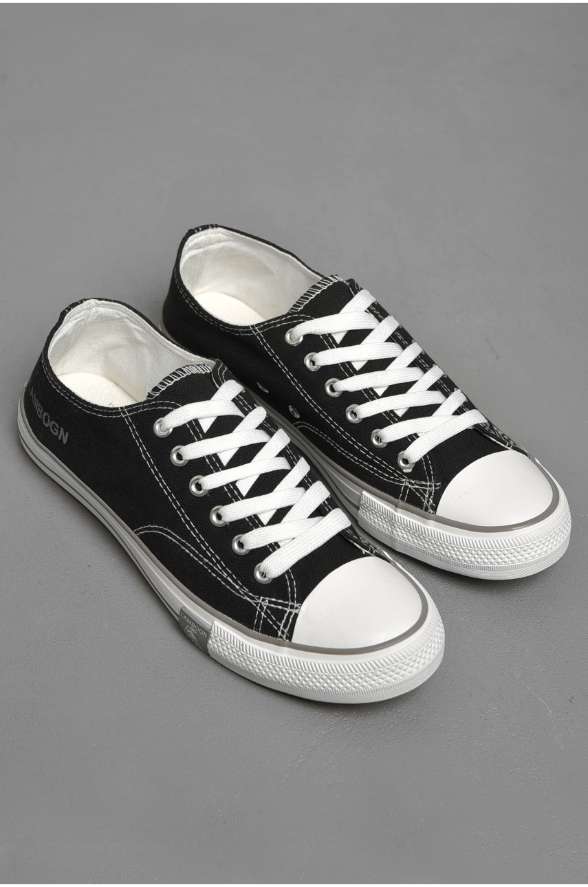 Кеди чоловічі чорного кольору текстиль 013-31 179935 Кеди чоловічі чорного кольору текстиль 013-31 179935