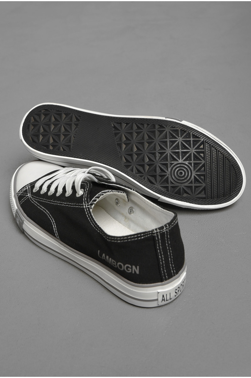 Кеди чоловічі чорного кольору текстиль 013-31 179935 Кеди чоловічі чорного кольору текстиль 013-31 179935