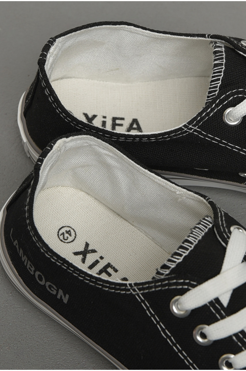 Кеди чоловічі чорного кольору текстиль 013-31 179935 Кеди чоловічі чорного кольору текстиль 013-31 179935