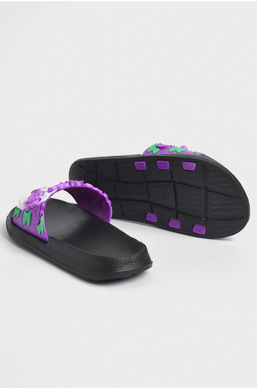 Шлепки детские для девочки фиолетового цвета 212 179945