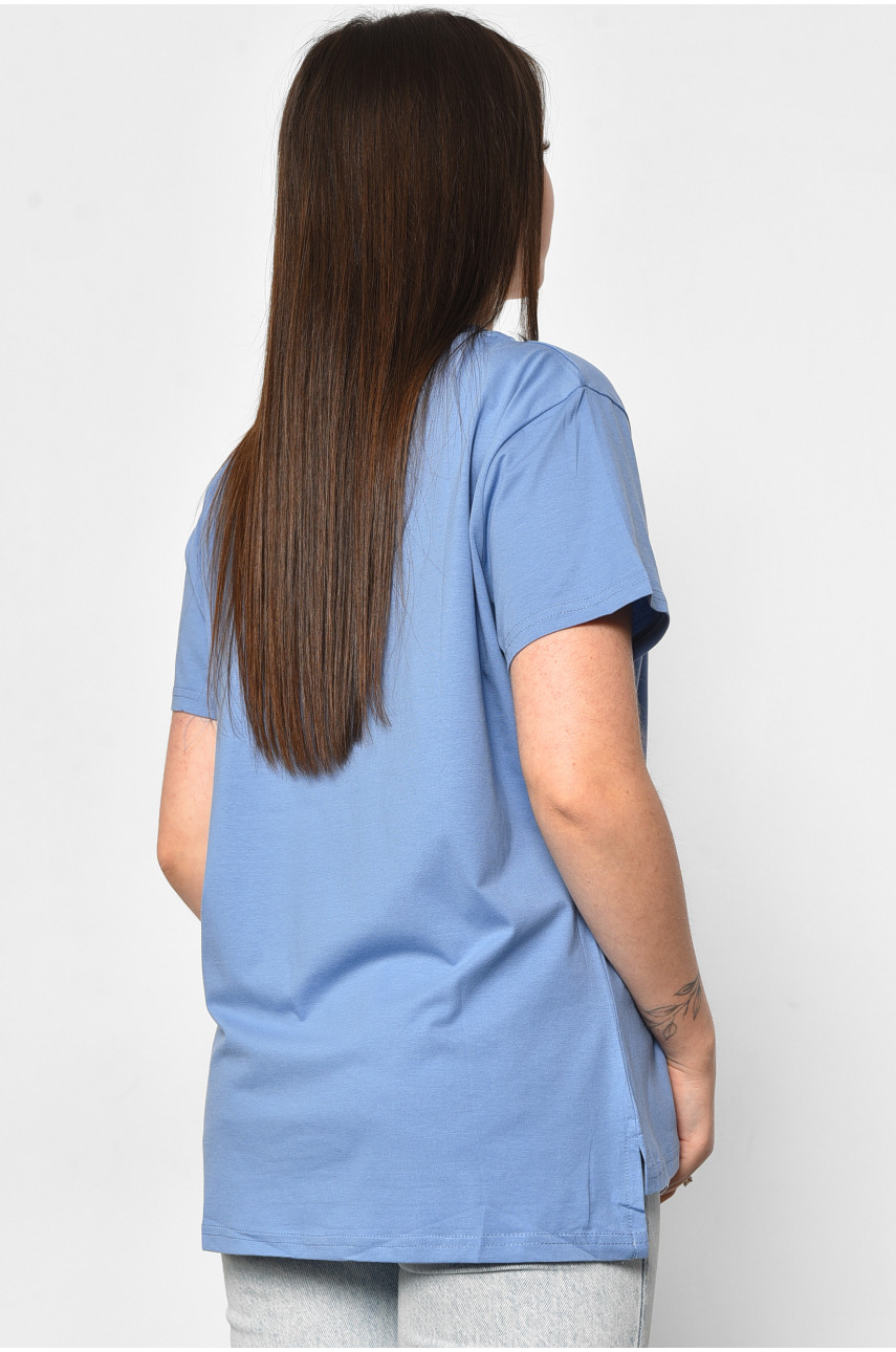 Футболка жіноча напівбатальна світло-синього кольору 5399 179947