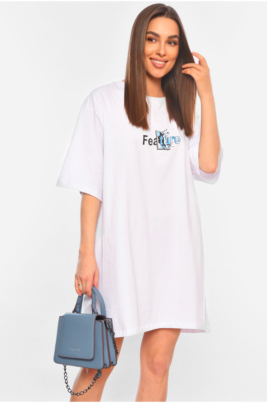 Туніка жіноча батальна білого кольору 104 179968 Туніка жіноча батальна білого кольору 104 179968