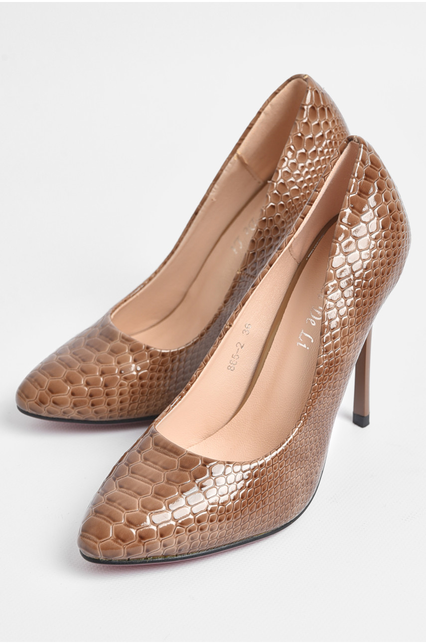 Туфли женские светло-коричневого цвета 865-2 180053