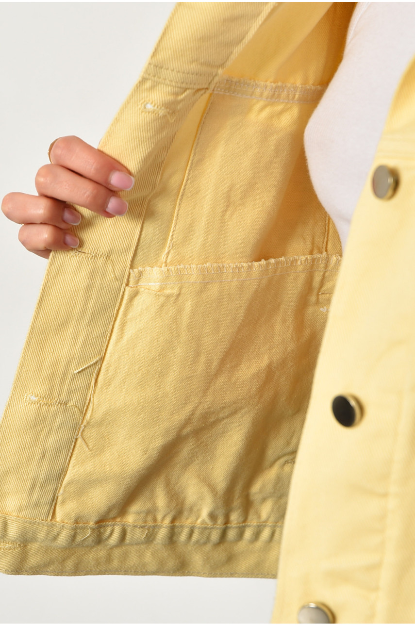 Джинсовка женская желтого цвета 2060 180061 Джинсовка женская желтого цвета 2060 180061