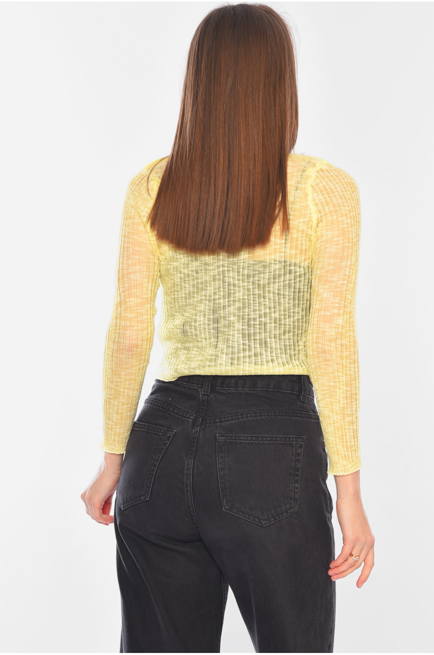 Кофта жіноча жовтого кольору 70068 180139
