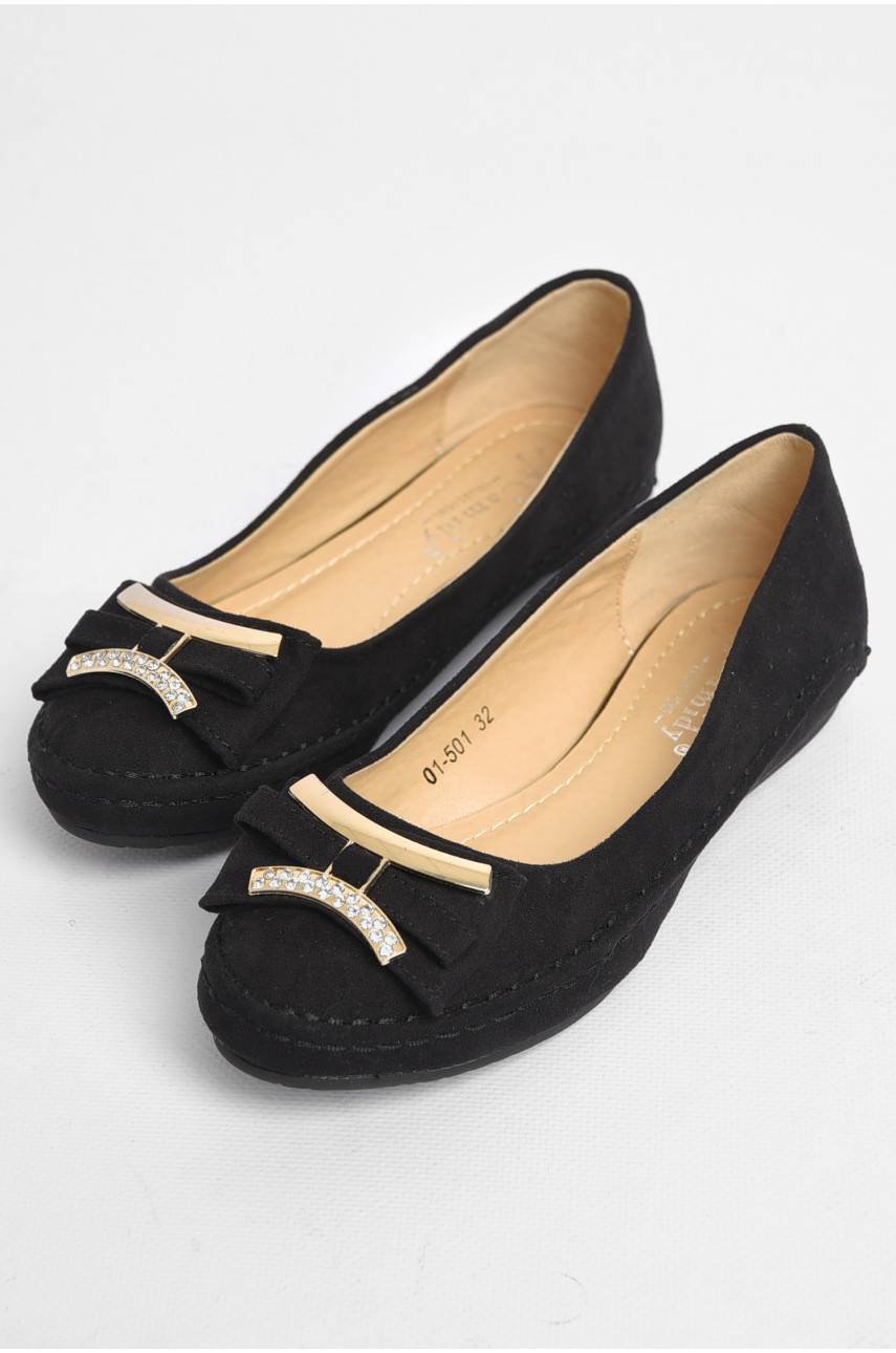 Туфлі дитячі для дівчинки чорного кольору 01-501 180154