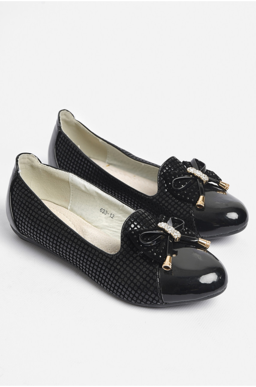 Туфли детские для девочки черного цвета 633-12 180158
